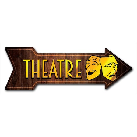Theatre Arrow Decal Funny Home Decor 24in Wide